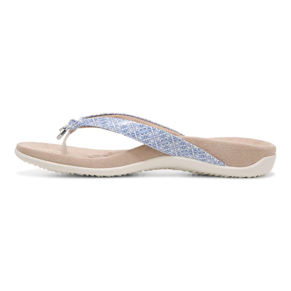 Bella Toe Post Sandal - White Tile