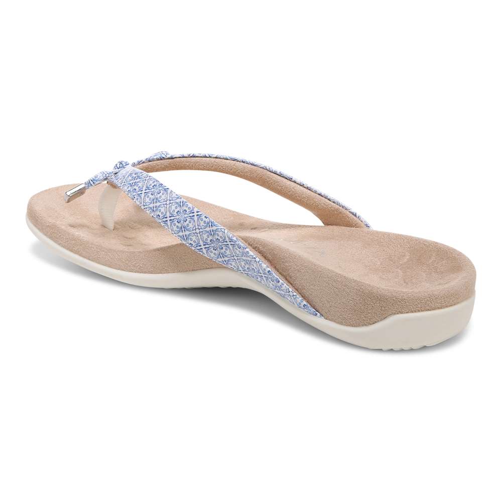 Bella Toe Post Sandal - White Tile