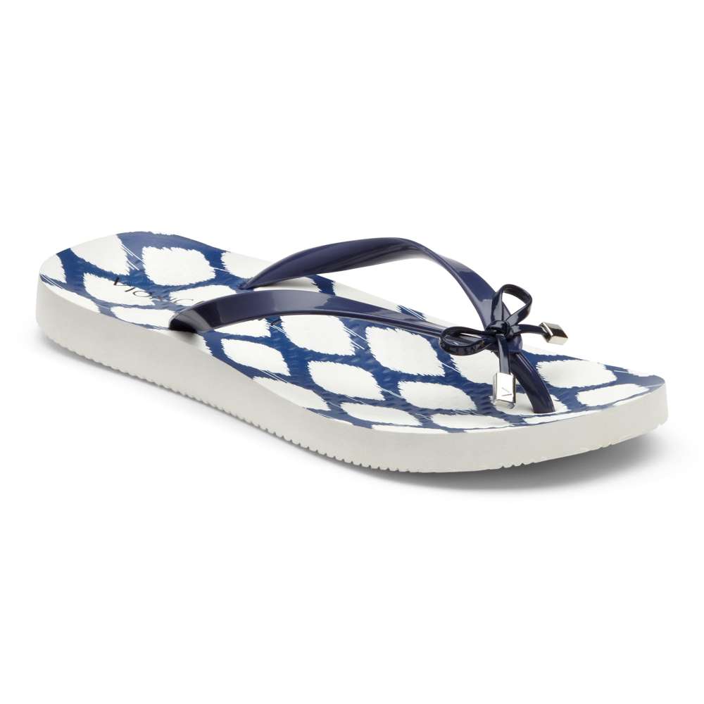 Bells Toe Post Sandal - White/Navy