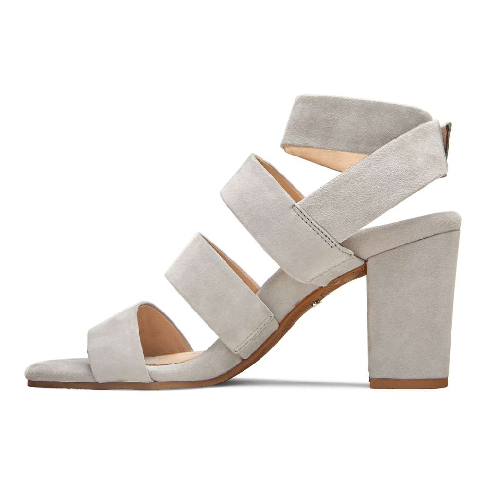 Blaire Heeled Sandal - Light Grey