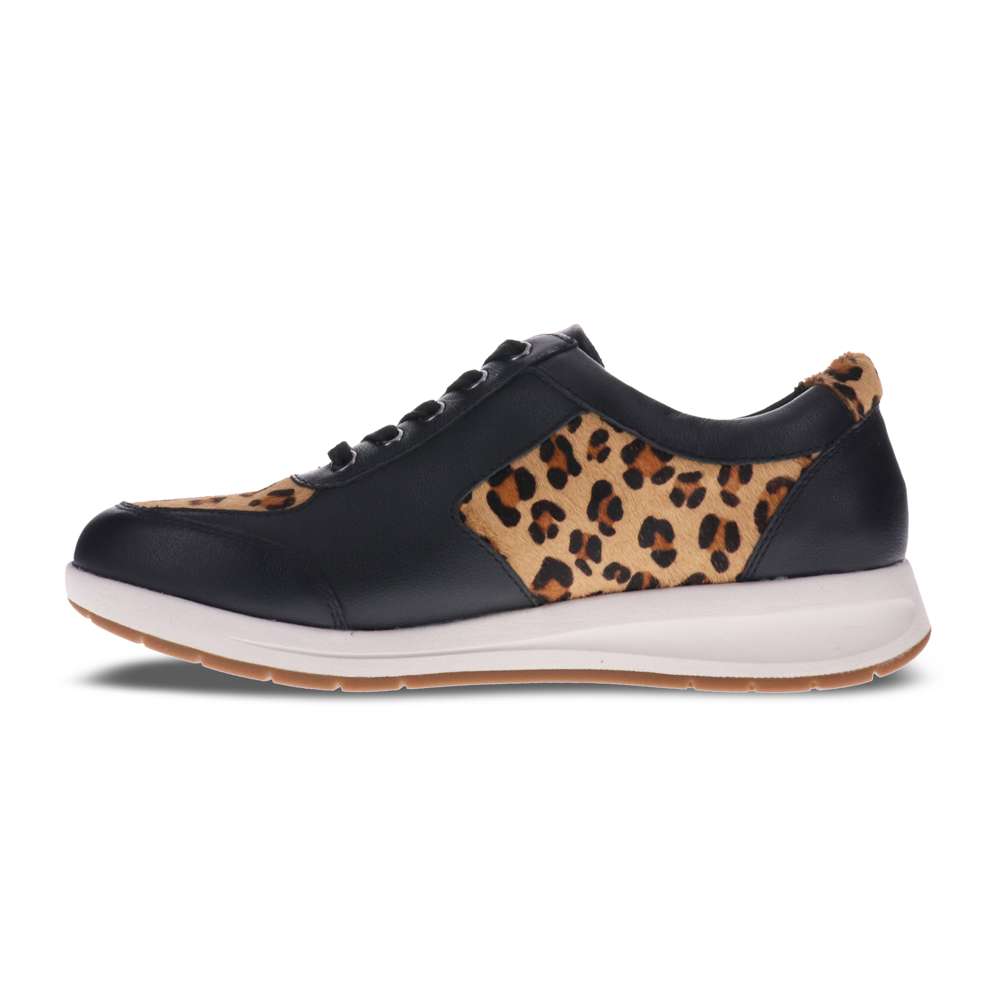 Boston Zip Casual Sneaker - Black Leopard