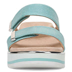 Brandie Flatform Slide - Aqua Metallic