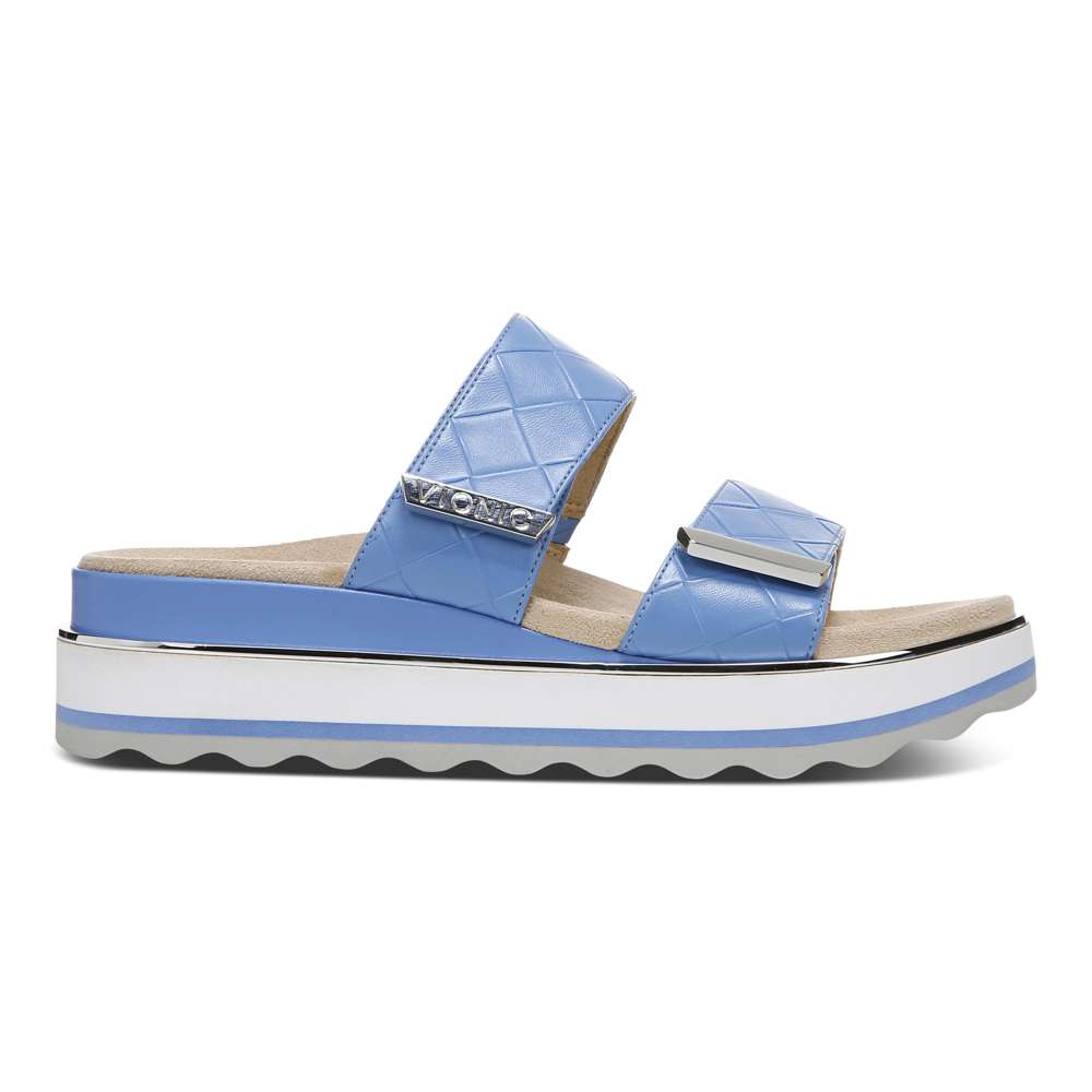 Brandie Flatform Slide - Azure