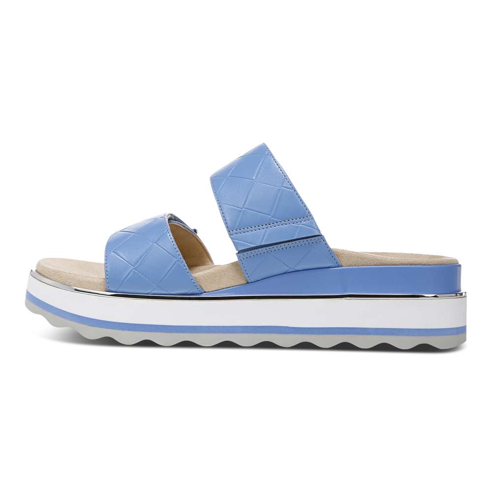 Brandie Flatform Slide - Azure
