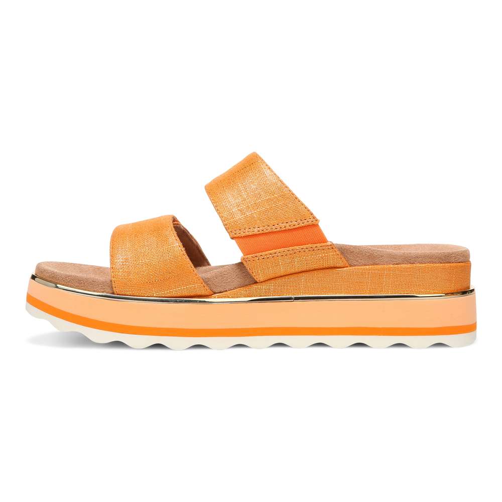 Brandie Flatform Slide - Marmalade Metallic