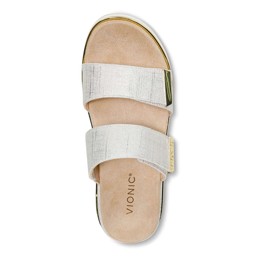 Brandie Flatform Slide - Marshmallow Linen