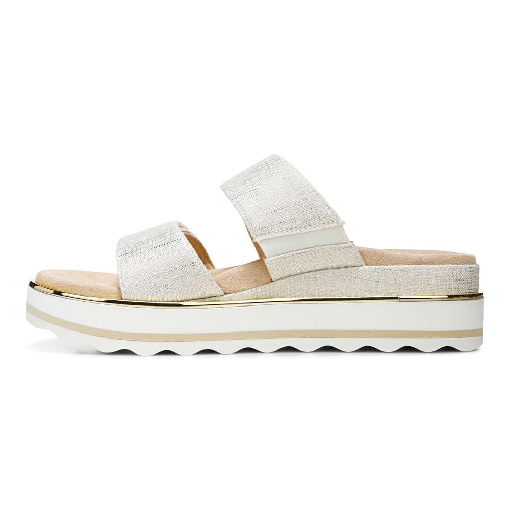 Brandie Flatform Slide - Marshmallow Linen