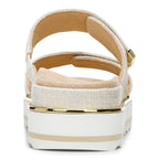 Brandie Flatform Slide - Marshmallow Linen