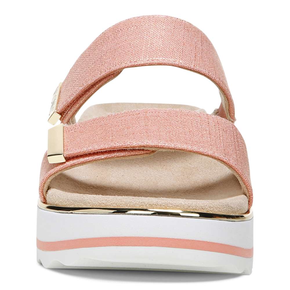 Brandie Flatform Slide - Papaya Linen