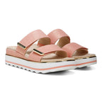 Brandie Flatform Slide - Papaya Linen