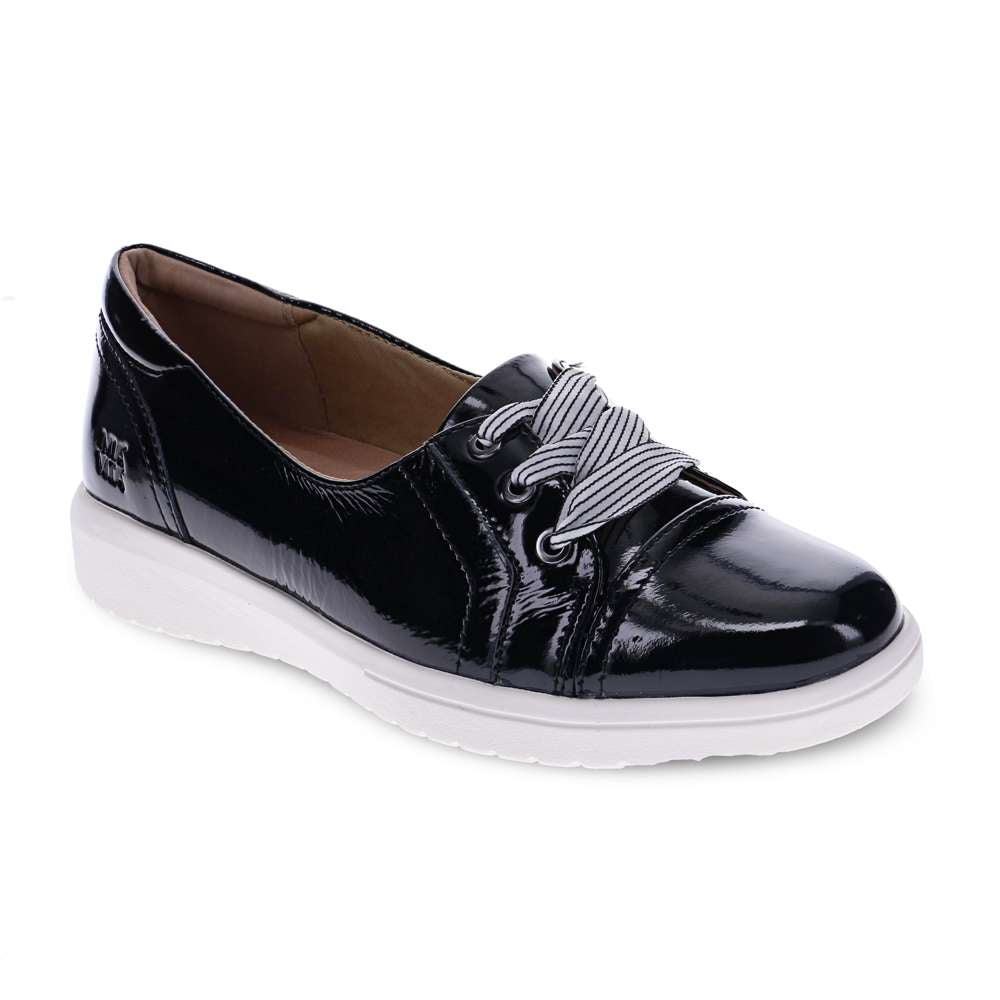 Bridgette Slip-On Casual Sneaker - Black Patent