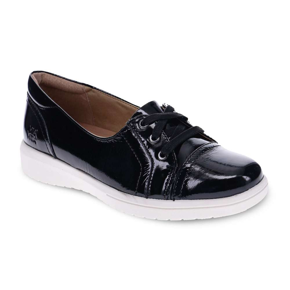 Bridgette Slip-On Casual Sneaker - Black Patent