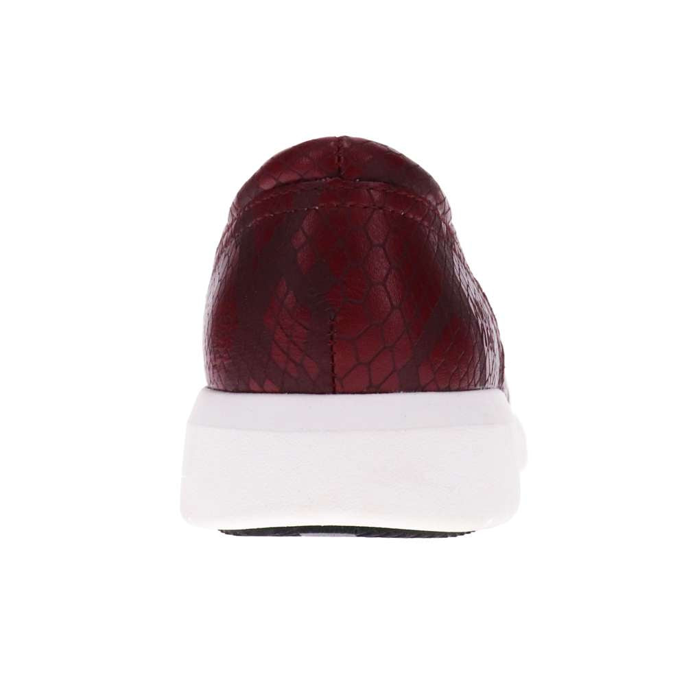 Bridgette Slip-On Casual Sneaker - Burgundy Snake