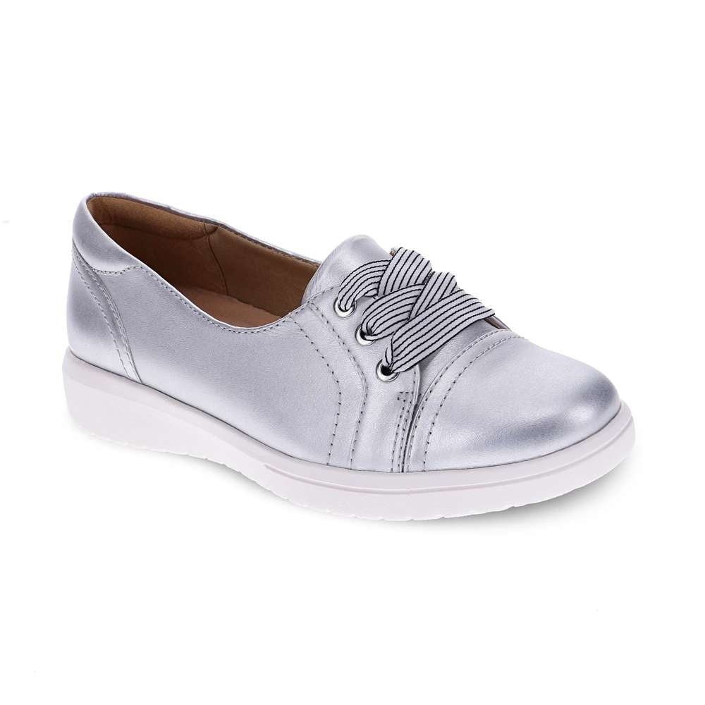 Bridgette Slip-On Casual Sneaker - Silver