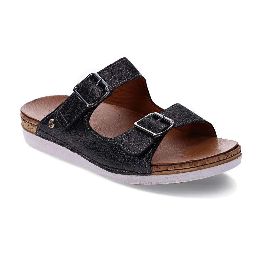 Brighton Slide - Black Linen