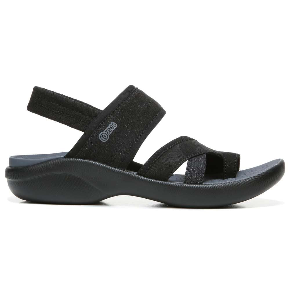 Call Me Sandal - Black Fabric