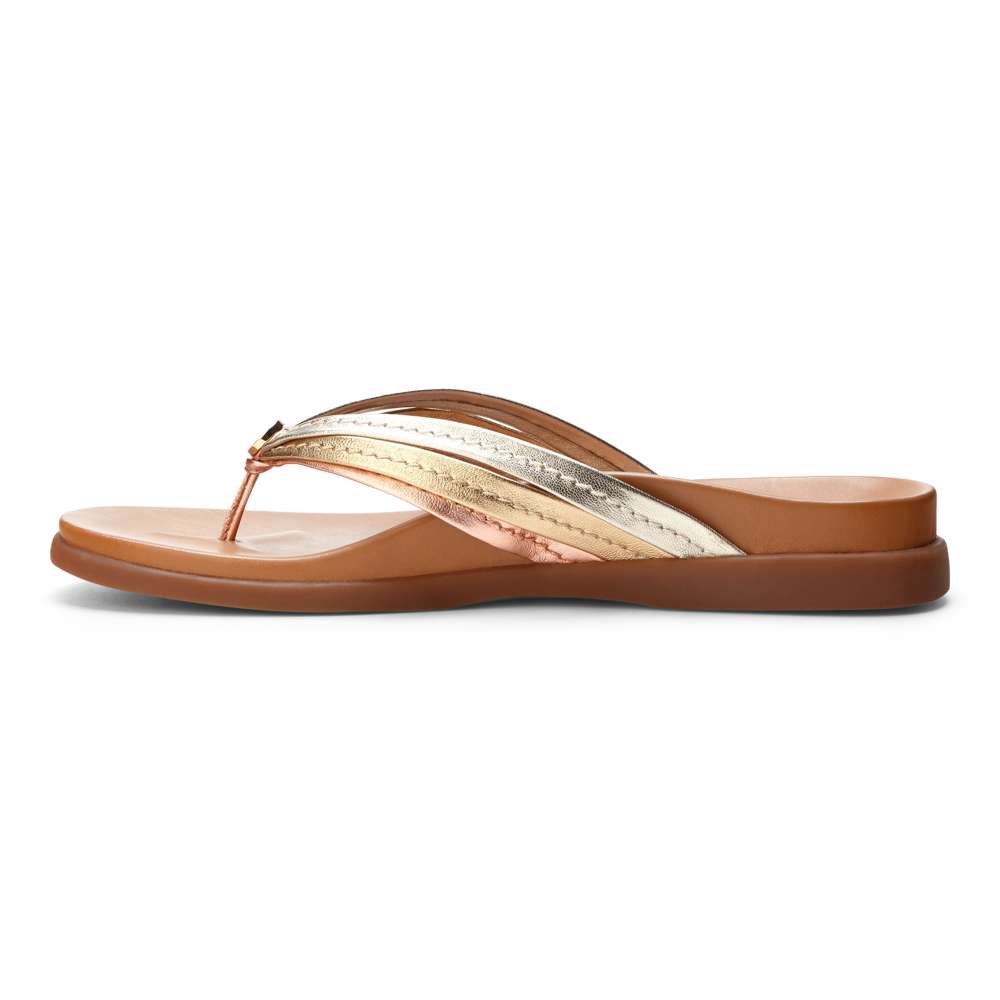 Catalina Toe Post Sandal - Mixed Metallic