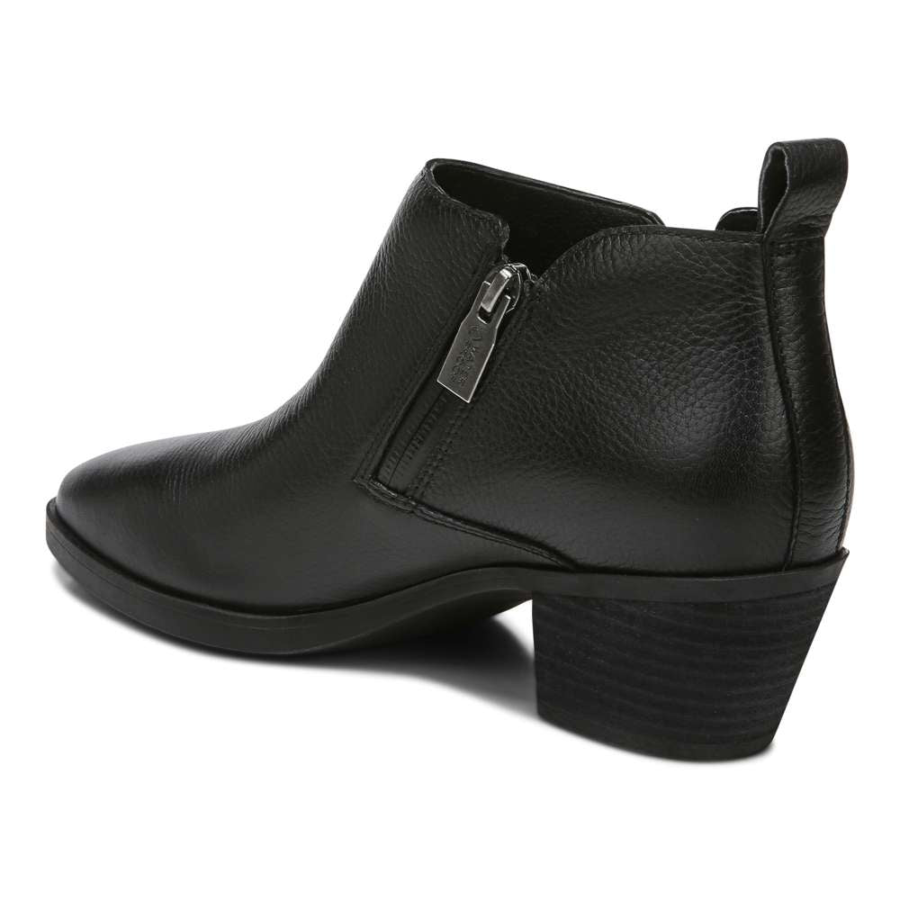 Cecily Ankle Boot - Black Leather