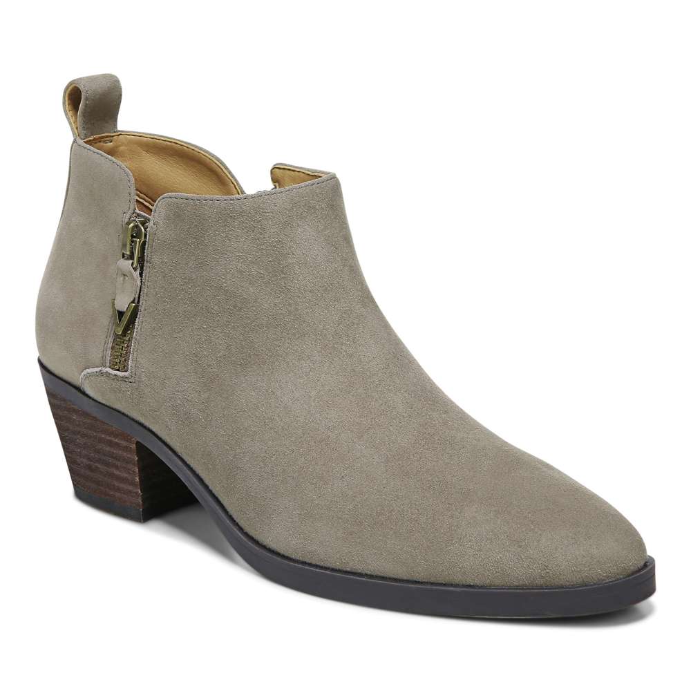 Cecily Ankle Boot - Stone Suede