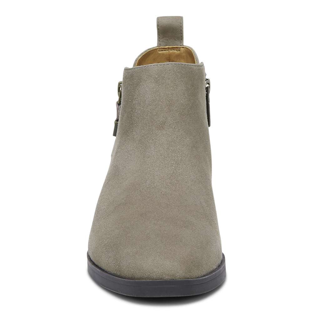 Cecily Ankle Boot - Stone Suede