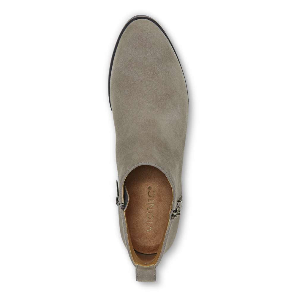 Cecily Ankle Boot - Stone Suede