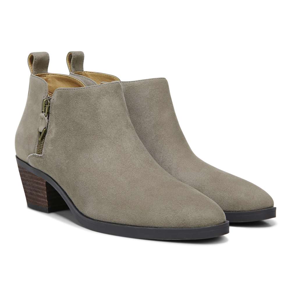 Cecily Ankle Boot - Stone Suede