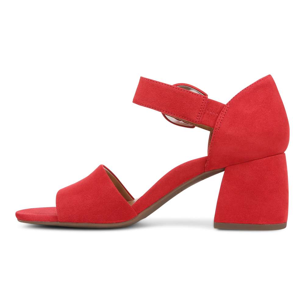 Chardonnay Heeled Sandal - Red