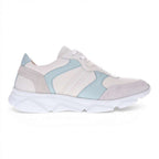 Chloe Lace-Up Casual Sneaker - White/Blue