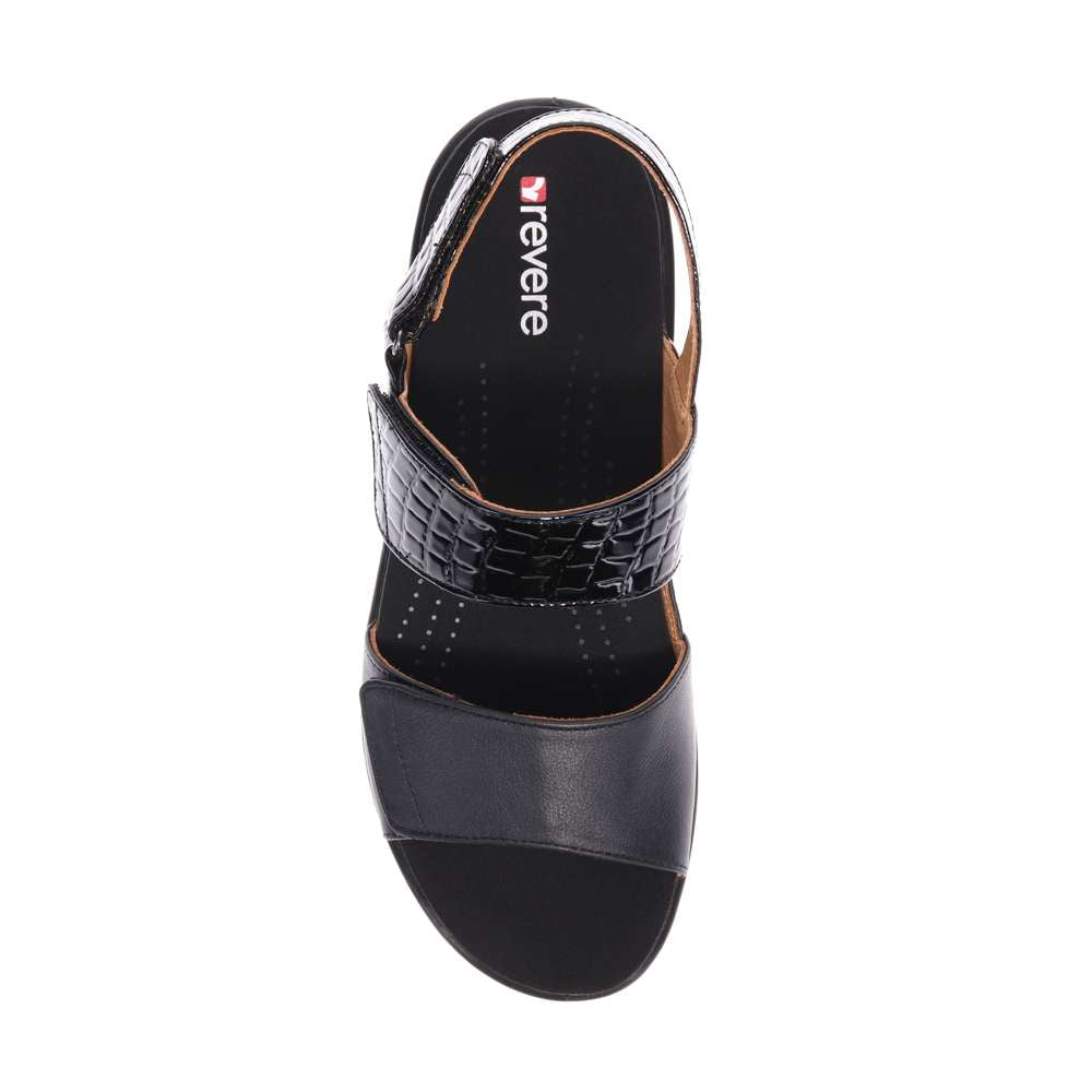 Como Adjustable Slingback Sandal - Black Croc