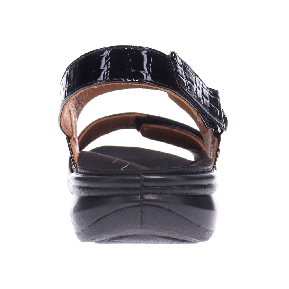 Como Adjustable Slingback Sandal - Black Croc