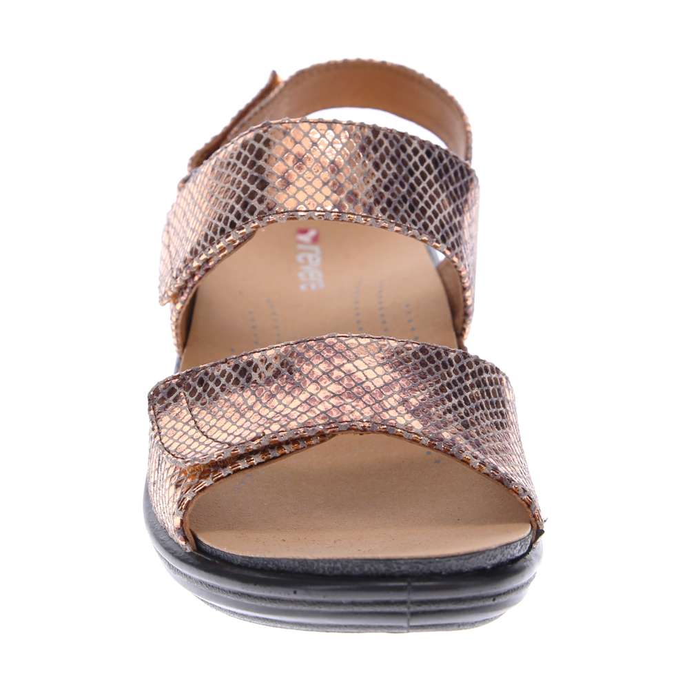 Como Adjustable Slingback Sandal - Bronze Snake