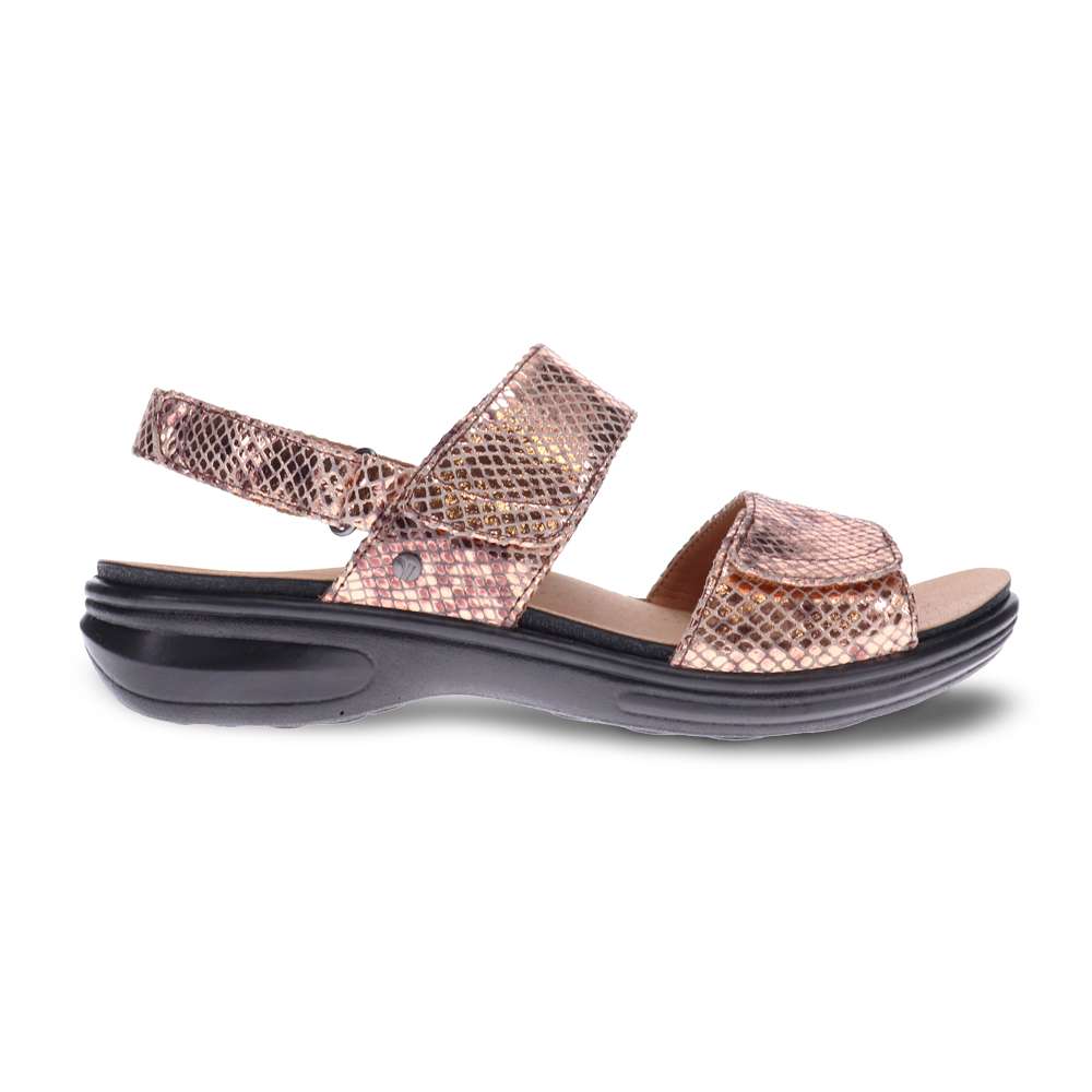 Como Adjustable Slingback Sandal - Bronze Snake