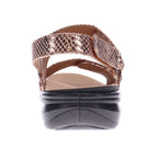 Como Adjustable Slingback Sandal - Bronze Snake
