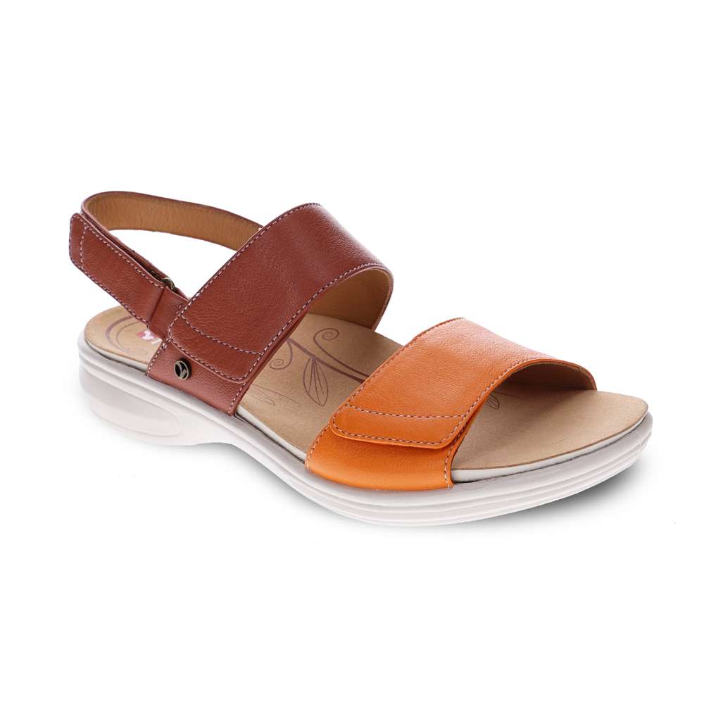Como Adjustable Slingback Sandal - Rustic Orange