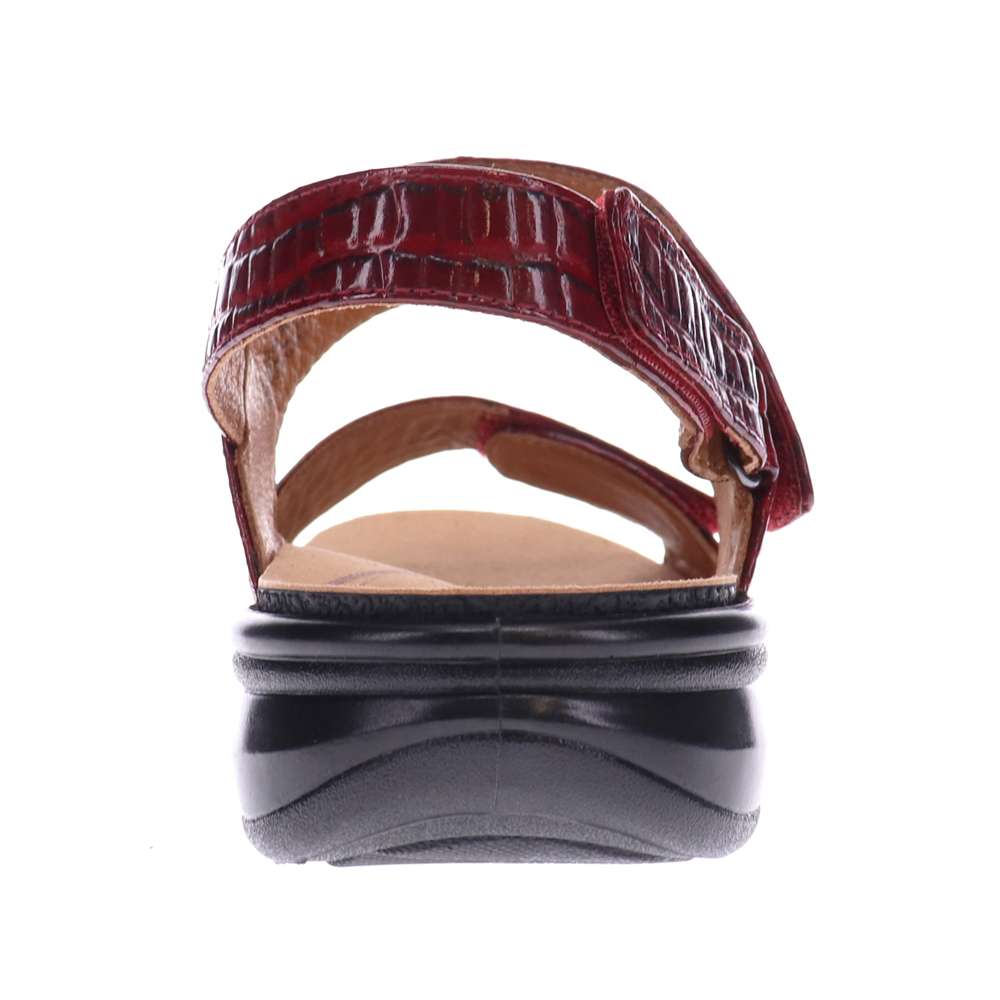 Como Adjustable Slingback Sandal - Red Croc