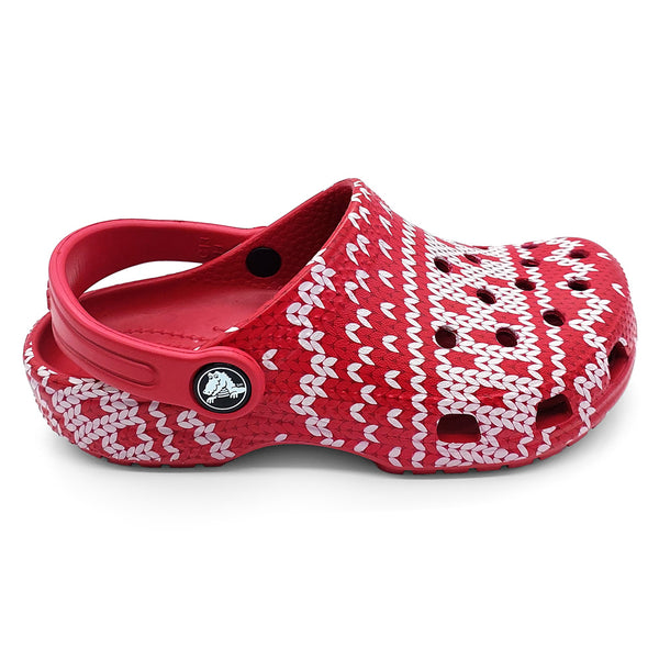 Crocs Kids 209221-90H Classic Holiday Sweater Clog Multi