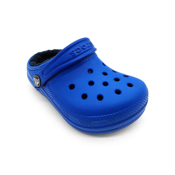 Crocs Toddler 207009-4KZ Classic Lined Clog Blue Bolt