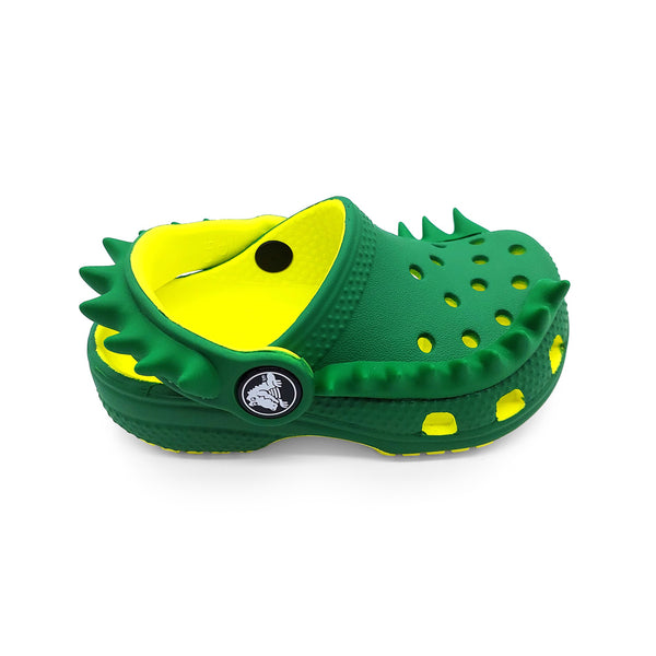 Crocs Toddler 210013-76U Classic Spikes Clog Acidity/Green Ivy