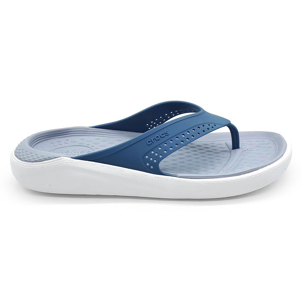 Crocs Unisex 205182-4LC LiteRide Flip Blue Steel Microchip