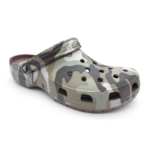 Crocs Unisex 206464-2ZJ Classic Printed Camo Clog Mushroom Multi