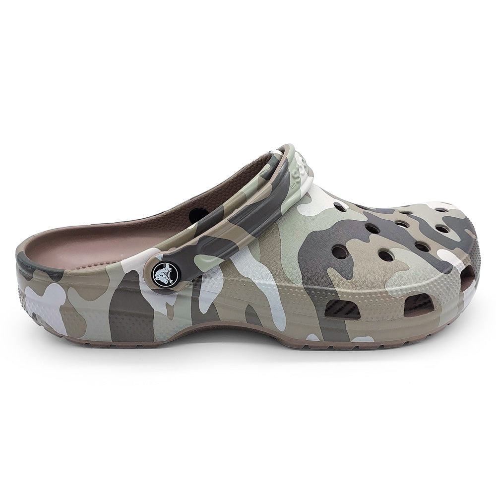 Crocs Unisex 206464-2ZJ Classic Printed Camo Clog Mushroom Multi