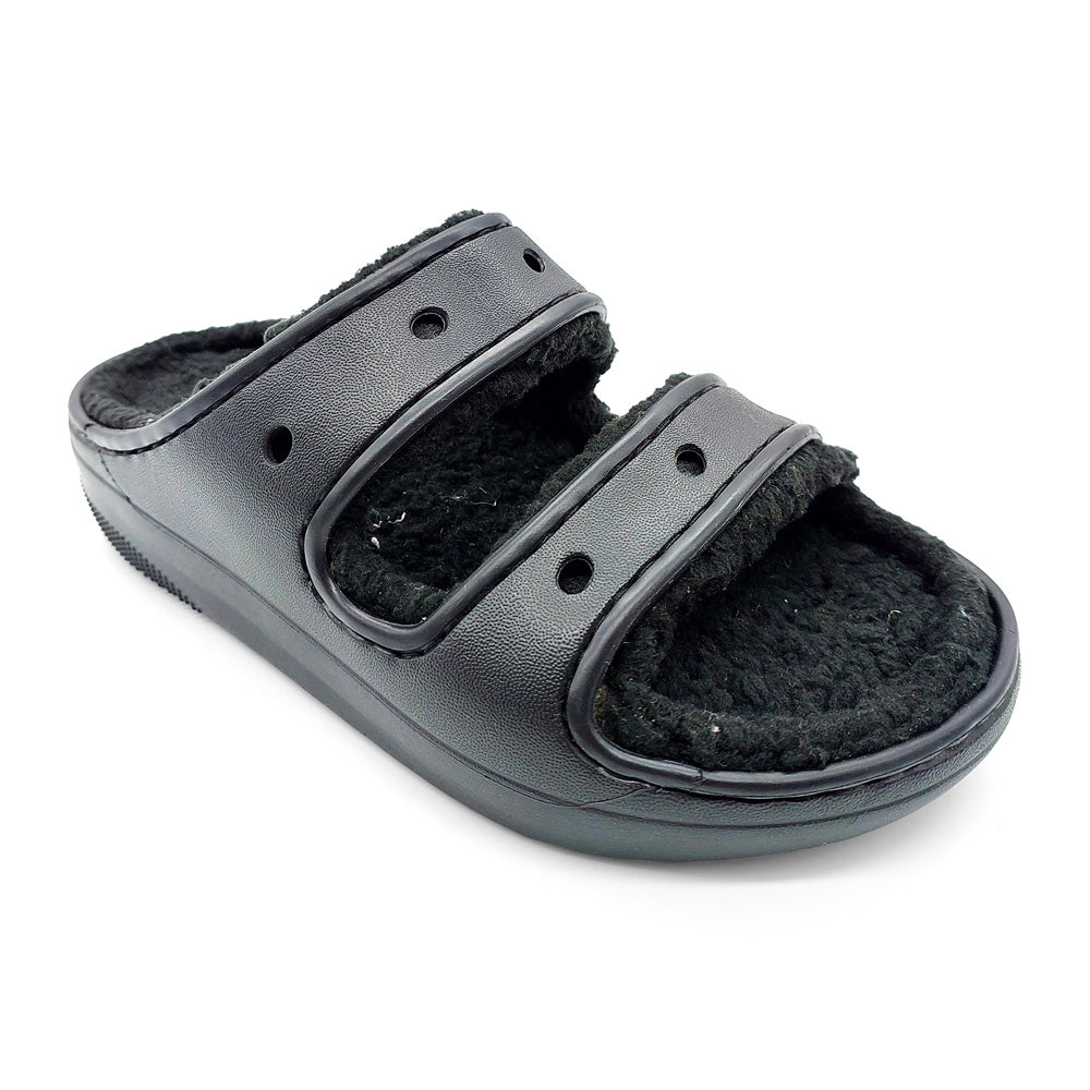 Crocs Unisex 207446-060 Classic Cozzzy Sanal Black (Black Lined)