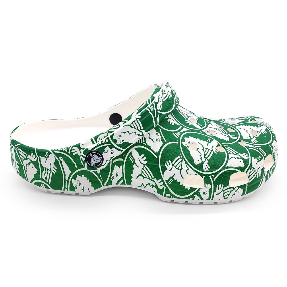 Crocs Unisex 210003-3WH Classic Duke Print Clog Green Ivy