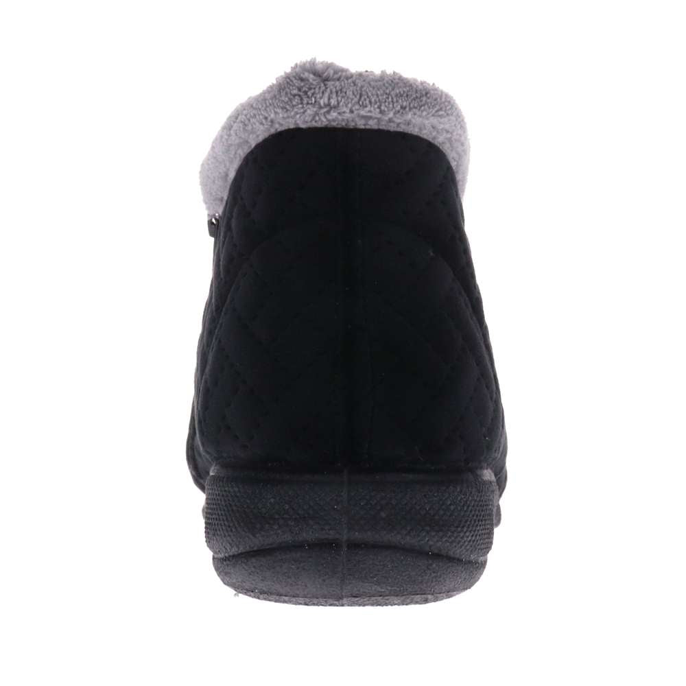 Dahlia Quilt Slipper - Black