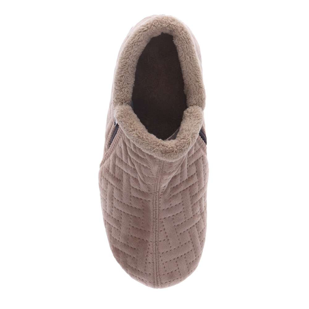 Dahlia Quilt Slipper - Taupe