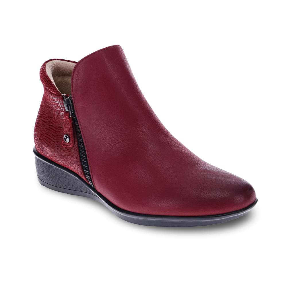 Damascus Wedged Boot - Cherry French/Lizard