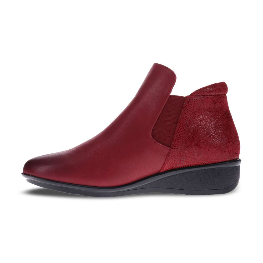 Damascus Wedged Boot - Cherry French/Lizard