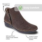 Damascus Wedged Boot - Rusty Metallic