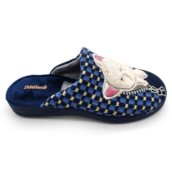 DeValverde Women's Slide Cat Gato 1134 Marino