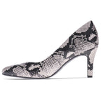 Evie Pump - Black/White Snake
